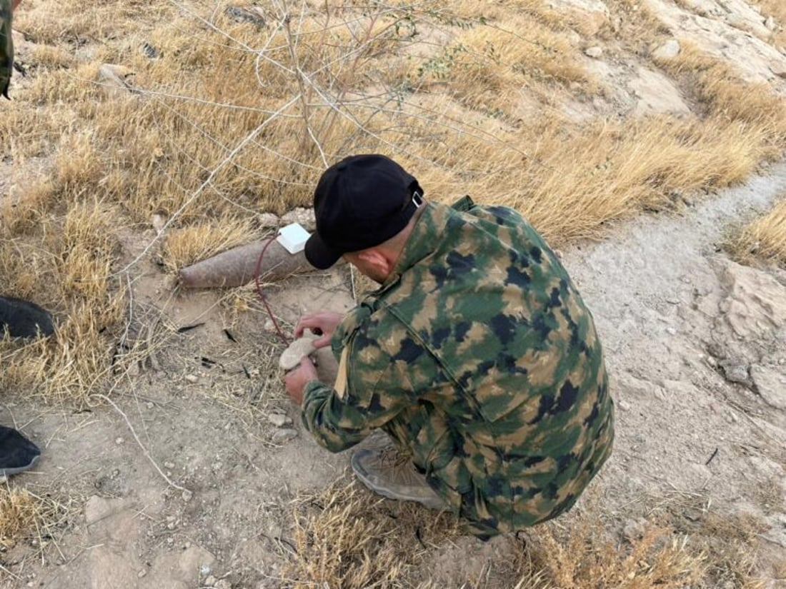 صور: الحشد يدمر مضافات وأسلاك عبور لـ”داعش” في جبال مكحول