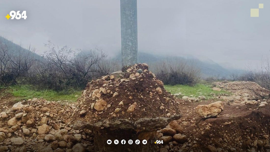 لە گوندێکی دینارتە 10 ستوونی کارەبا مەترسی کەوتنیان لەسەرە