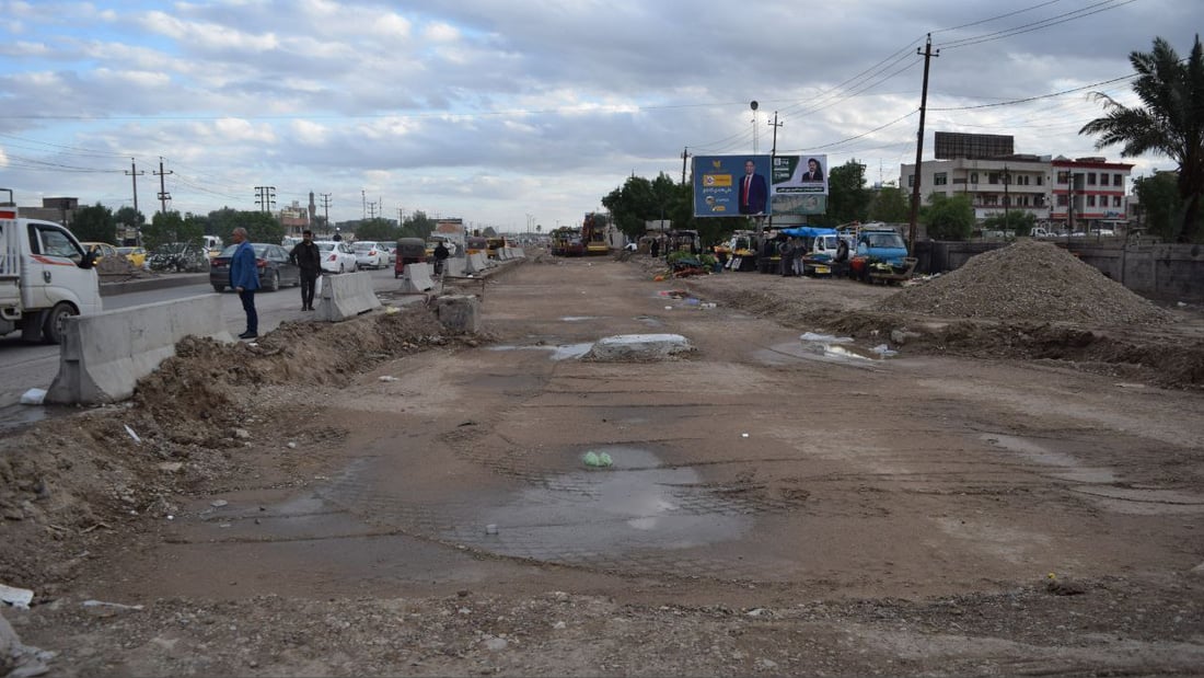 صور: “شارع البطل” في الزعفرانية يحظى باهتمام السوداني.. العمل بدأ في مجسر مهم