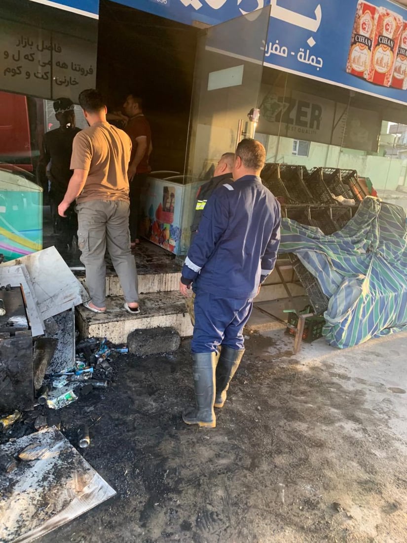 لە زاخۆ مارکێتێک سووتا و کەلوپەلەکانی بوون بە سوتوو