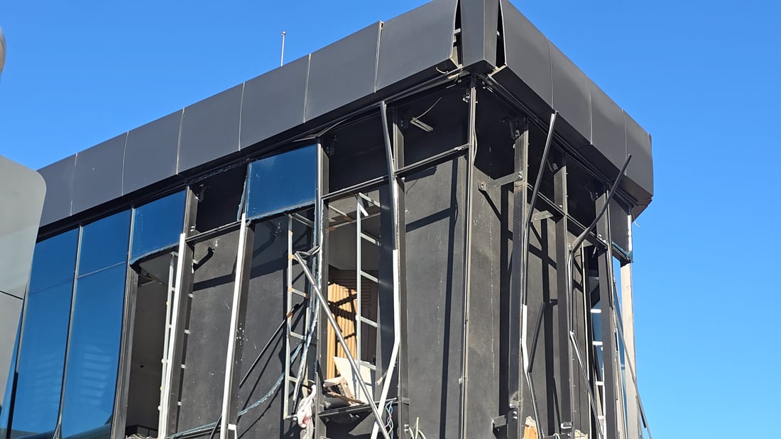 صور: إصابة 4 أشخاص بانفجار داخل محطة وقود وسط السليمانية