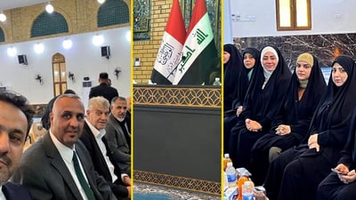 صور من الحنانة الآن: الصدر يجتمع بنواب الكتلة الصدرية بعد قليل