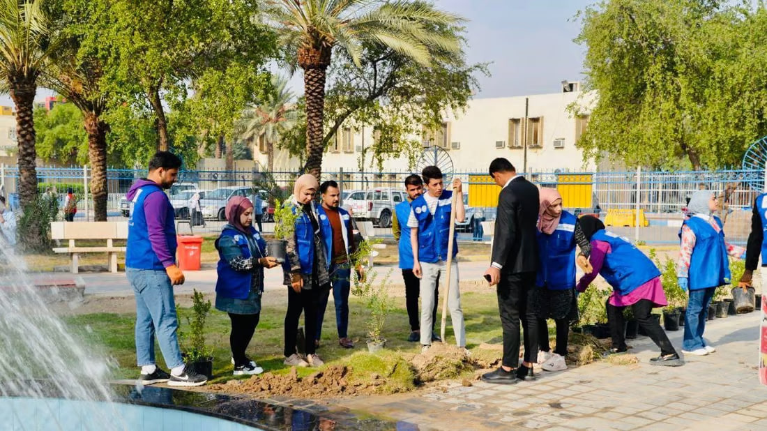 Volunteer team plants 9,000 trees in Baghdad university campus