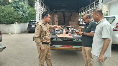 بارهەڵگرێکی پڕ لە شامپۆی بەسەرچوو دەستیبەسەردا گیرا