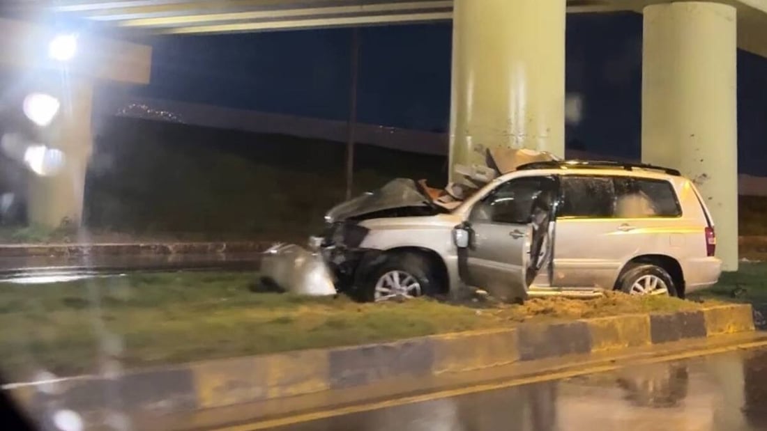 صور: انزلاق “شوفرليت” بسبب الأمطار تودي بحياة سائقها في أيسر الموصل