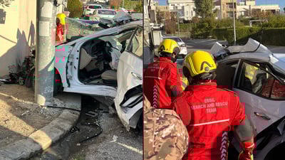 شۆفێرێک لەناو سەیارەکەیدا گیری خواردبوو؛ رزگاریان کرد