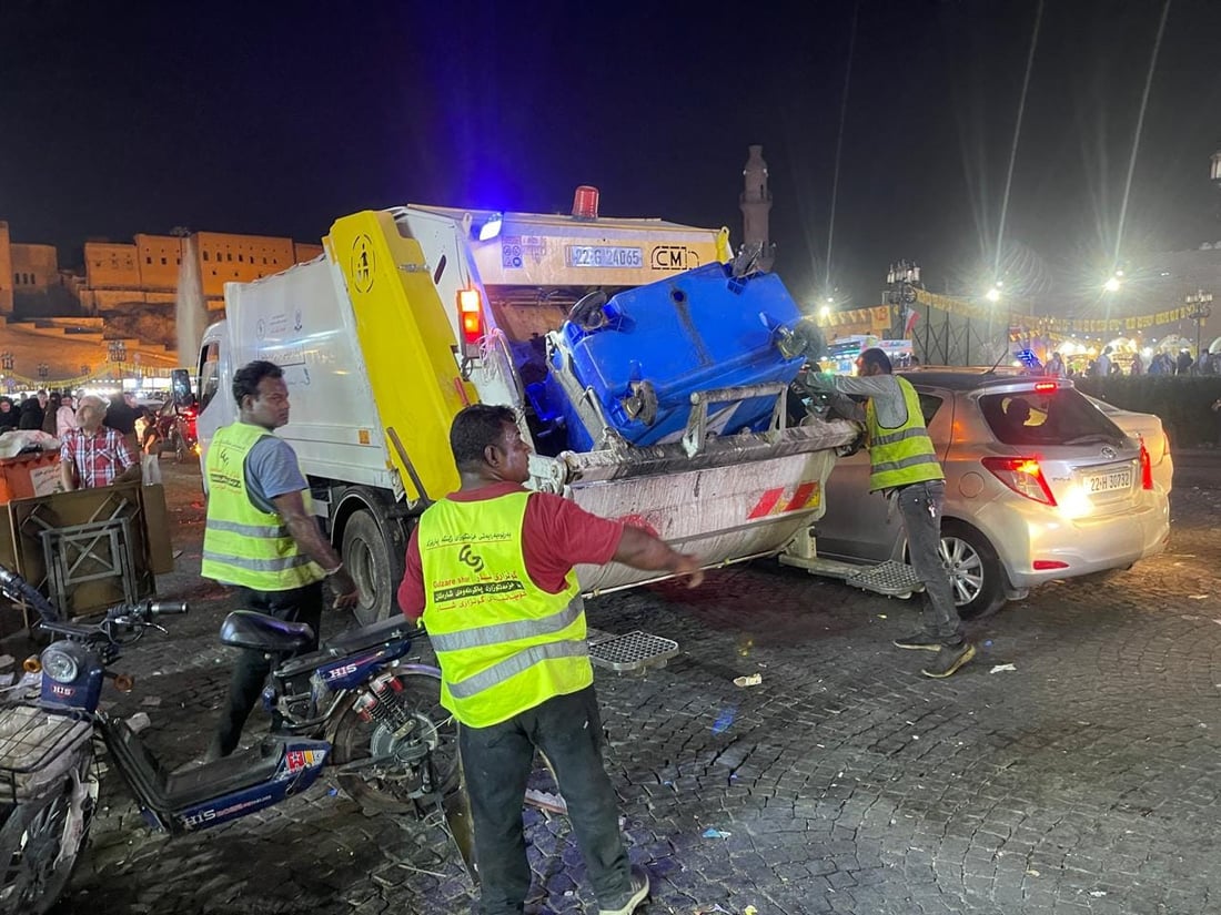 لە رۆژێکدا زیاتر لە 60 تۆن زبڵ لە هەولێر کۆکرایەوە