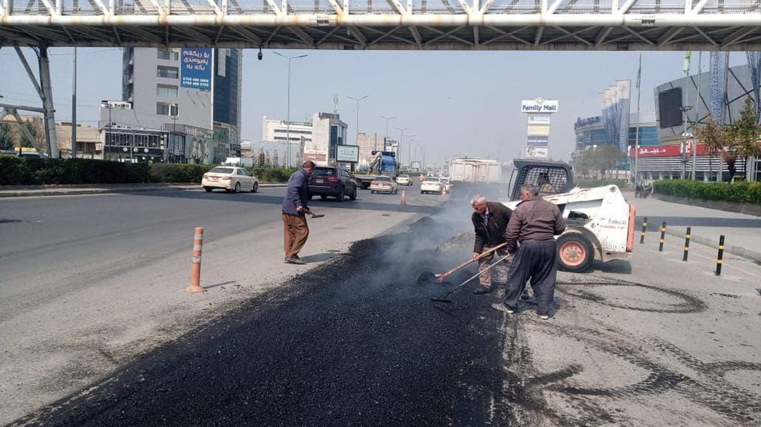 دورگەیەکی ناوەندی شەقامی 100 مەتری هەولێر لابرا
