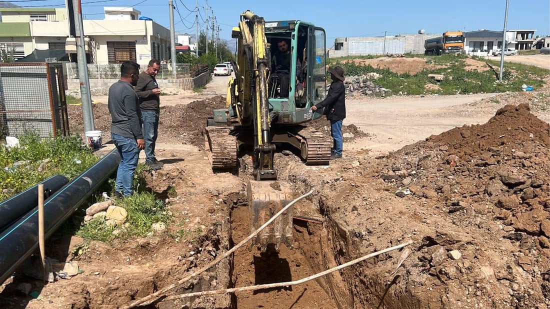 گەڕەکێکی 500 ماڵی پرۆژەی ئاویان بۆ راکێشرا