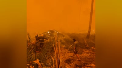 فيديو: محولة كهربائية تشعل حريقاً في غماس والدفاع المدني يكافح لمدة 3 ساعات