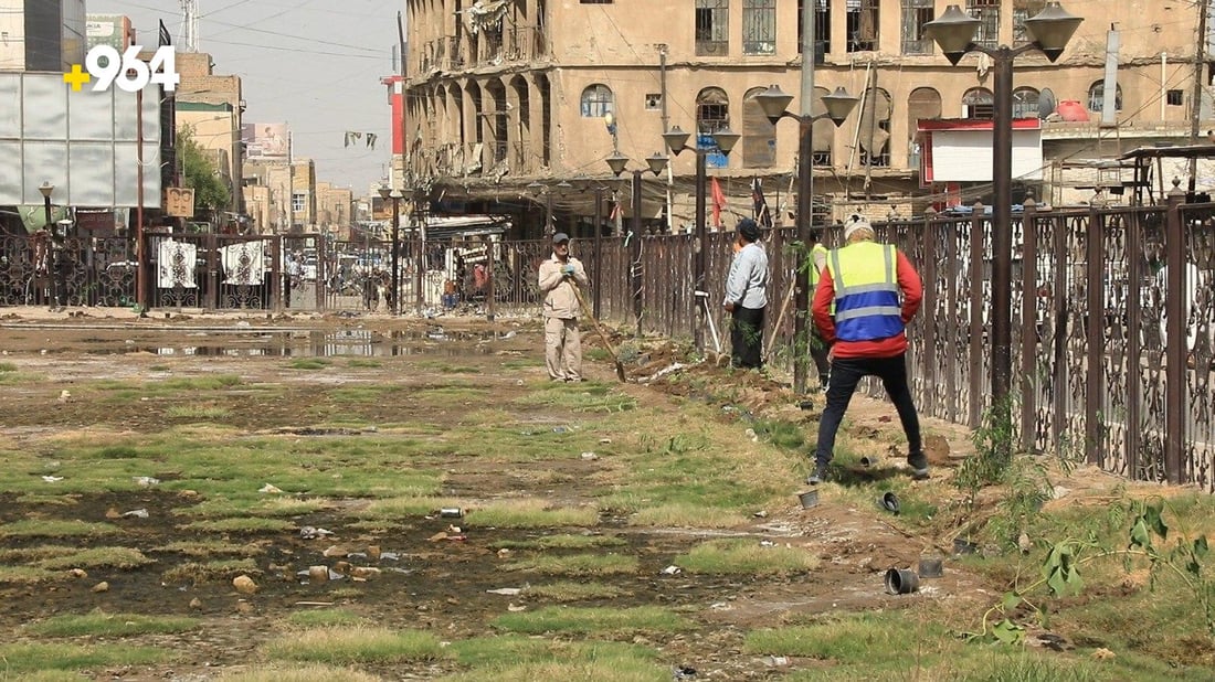 الناصرية تزرع 30 ألف شتلة ألبيزيا وجهنمي.. من حديقة الدب إلى شارع الإمام علي