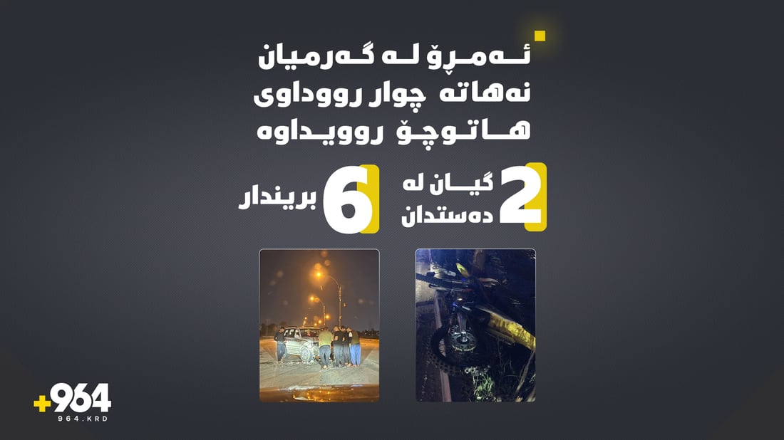 لە کەلار سێ رووداوی هاتوچۆ لە یەک رۆژدا روویانداوە