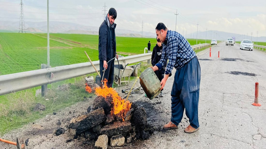 خێرخوازێک دەستیکردووە بە نۆژەنکردنەوەی رێگەی ئاغجەلەر بۆ گۆپتەپە