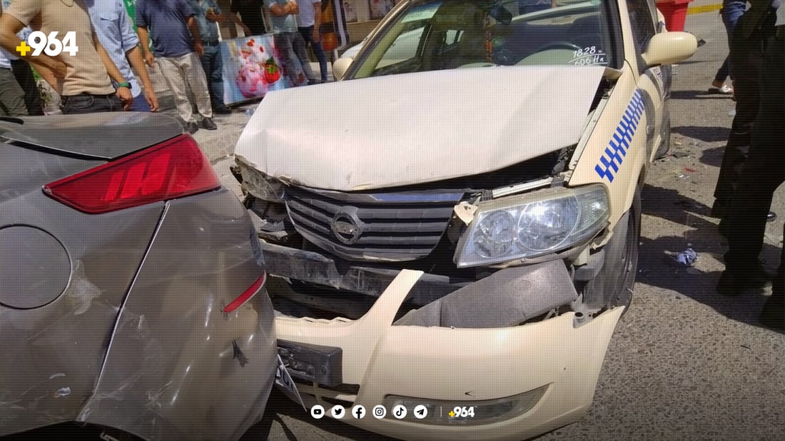 له‌ یه‌ك شوێن و كاتدا دوو رووداوى هاتوچۆ روویاندا