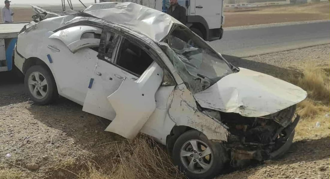 ئۆتۆمبێلێک وەرگەڕا و پێنج کەس برینداربوون