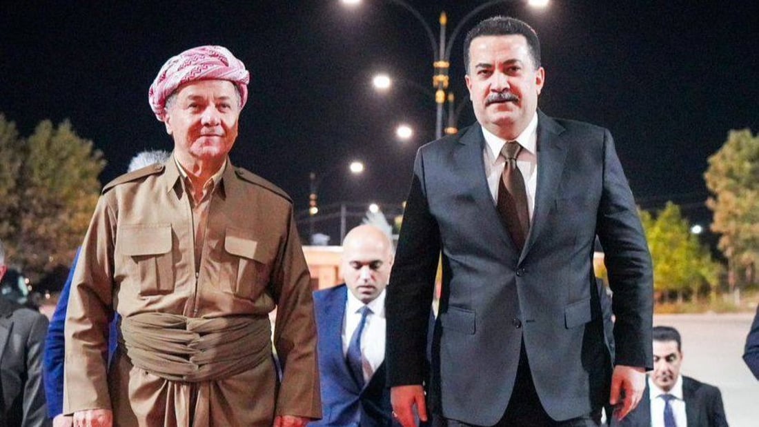 السوداني يبحث مع بارزاني التطوّرات الأمنية والسياسية