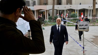 Haidar Al-Abadi casts vote in provincial council elections