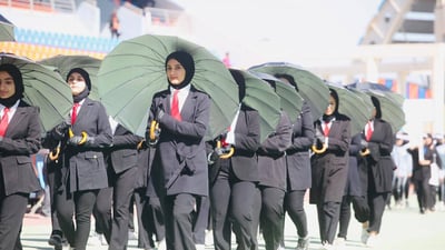 صور: فتيات وفتيان واسط ينظمون مسيرات الكشافة بأناقة وتنظيم مبهر للمهرجان السنوي