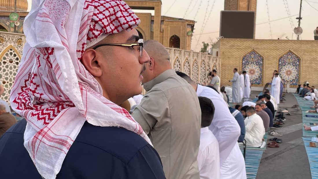 صور: حشود في أبو حنيفة لأداء صلاة العيد.. الطه يدعو لنصرة غزة