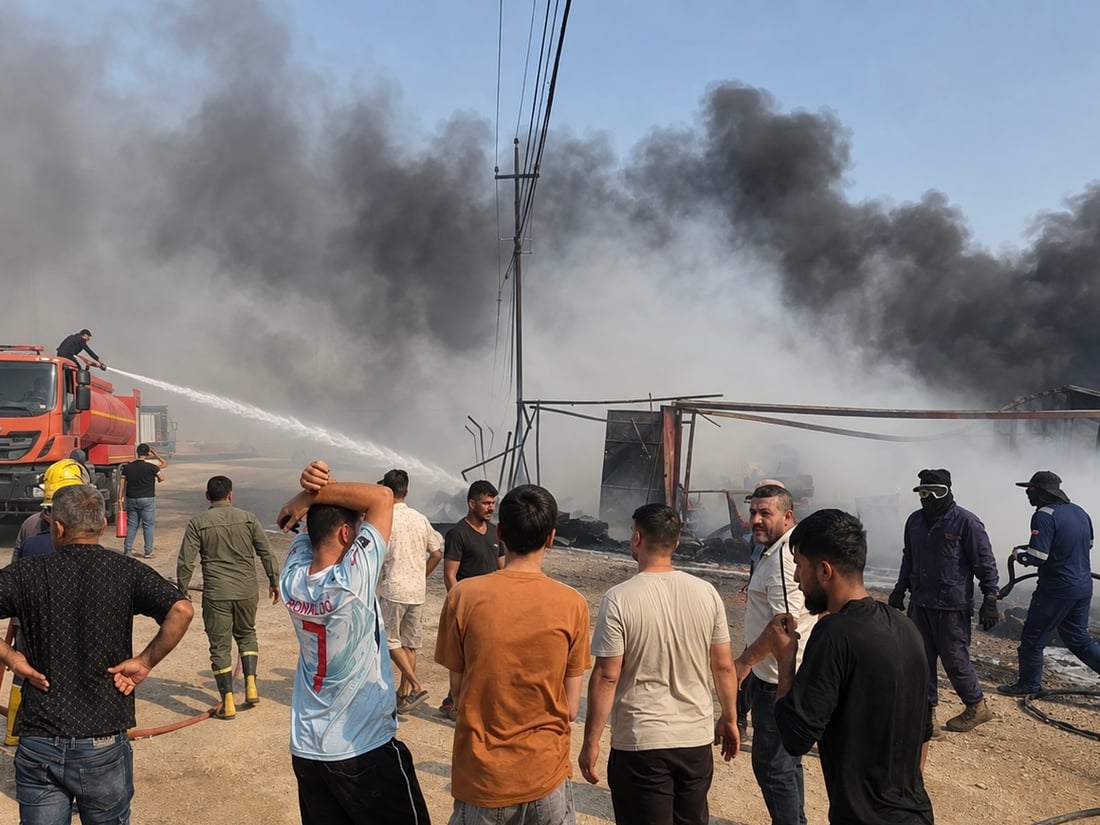 ئاگر لە پوش و پاوان کەوتەوە و دوکانێکی پەنچەرچی بەخۆیەوە سووتاند