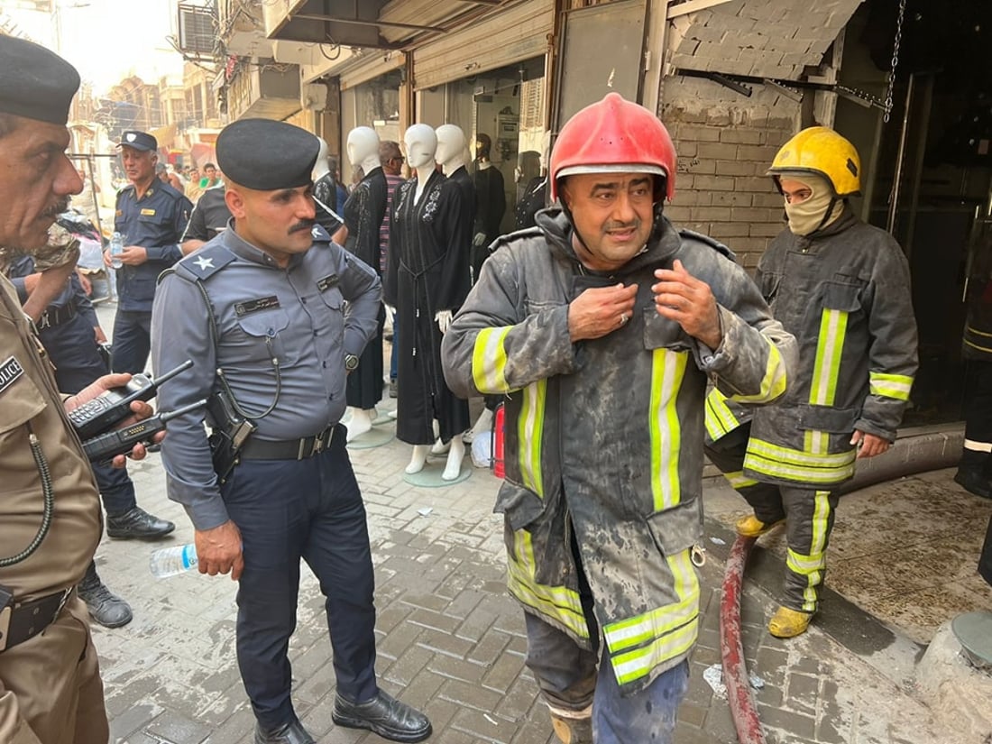 Fire extinguished at multi-story commercial building in Baghdad’s Shorja district