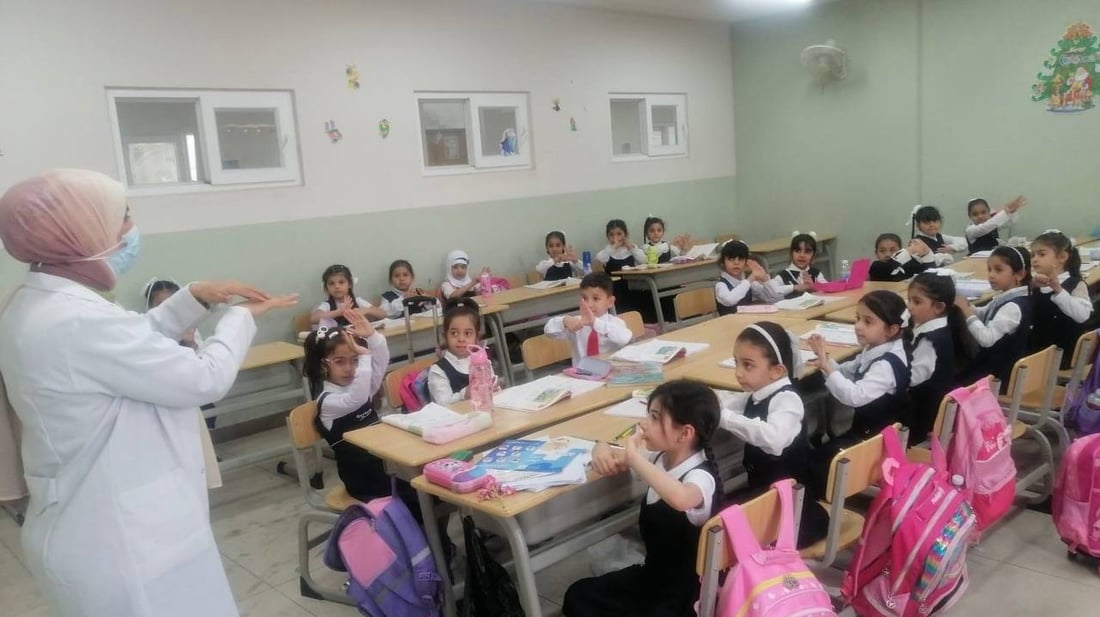 كيف بدأت الدراسة هذا اليوم في بسماية؟ الأطفال تعلموا غسل اليدين (صور)