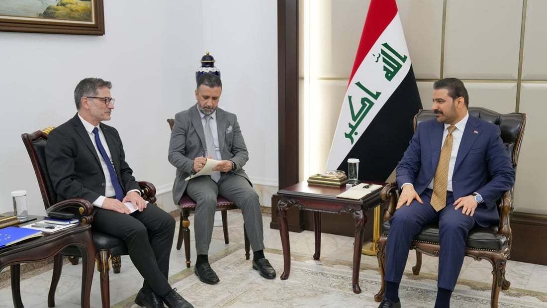 الزيدي يبحث مع سفير أوروبا جذب الشركات العالمية ومشاركتها بمعرض بغداد