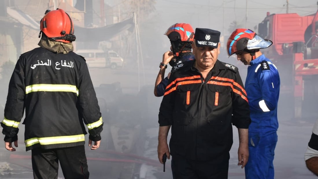 بقيادة بوهان.. رجال الدفاع المدني ينجحون بإنقاذ عائلة حاصرتها النيران في بابل (صور)