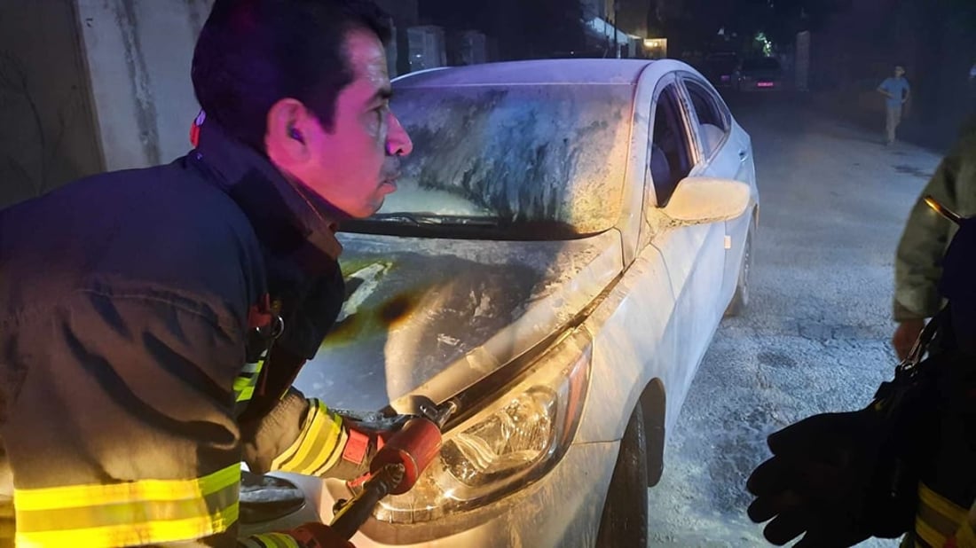 لە سۆران ئۆتۆمبێلێک ئاگری گرت