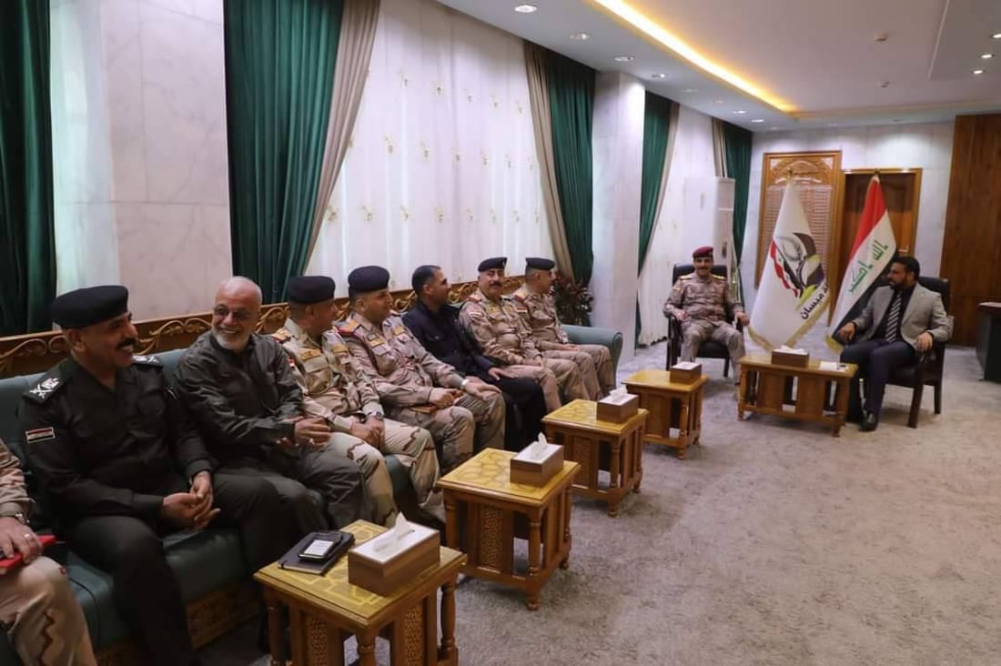 الفريق يارالله في ميسان.. التقى المحافظ واطلع على الوضع الأمني للمنطقة