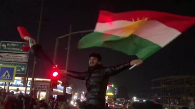 فيديو: احتفالات شباب أربيل في شوارع قلب المدينة بفوز منتخب العراق