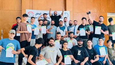 4 أبطال “بنج بريس” فازوا على النجف.. جميعهم من عوائل رياضية (صور)