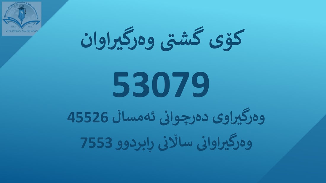 تایبەت بە دەرچووانى پۆلى 12ـى ئامادەیى…ئەنجامى زانکۆ لاین راگەیەنرا