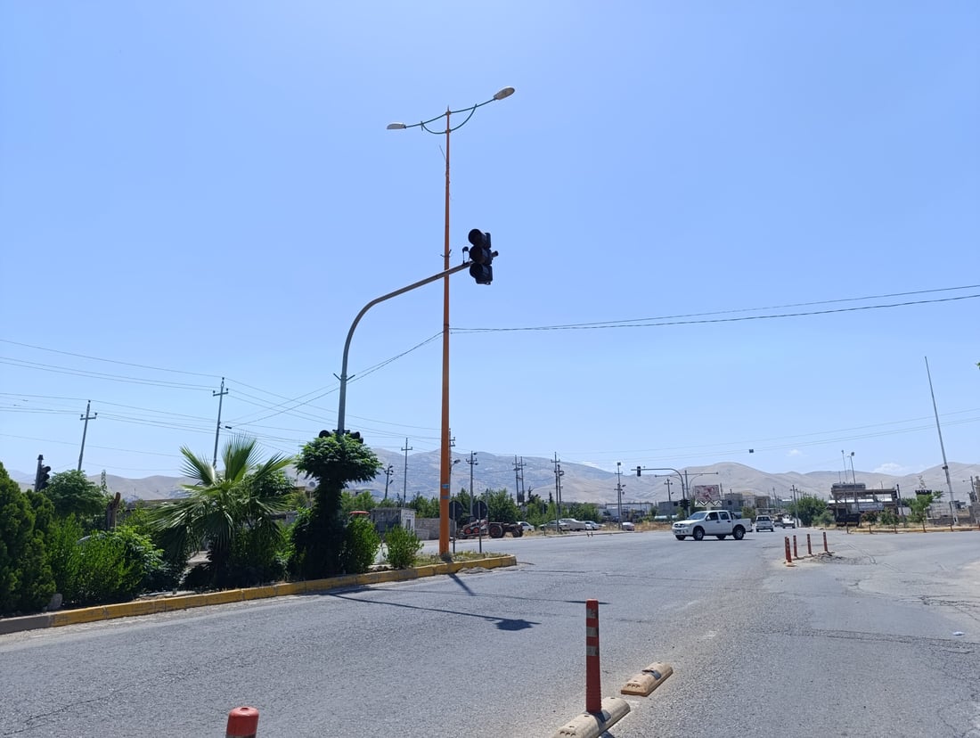 ترافیكلایتى شه‌قامى ده‌روازه‌ى سه‌ره‌كى هه‌ڵه‌بجه‌ له‌كاركه‌وتووه‌