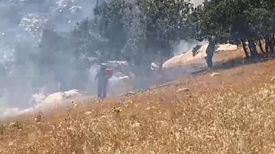 لە گوندی تەنگیسەری قەرەداغ ئاگرێك كەوتەوە