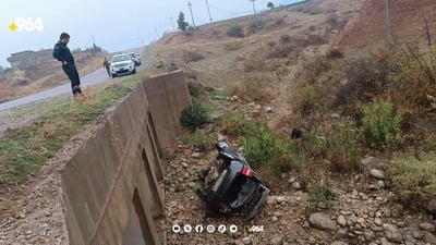 إصابة 11 شخصاً بانقلاب سيارة تقل طلبة شرقي دهوك