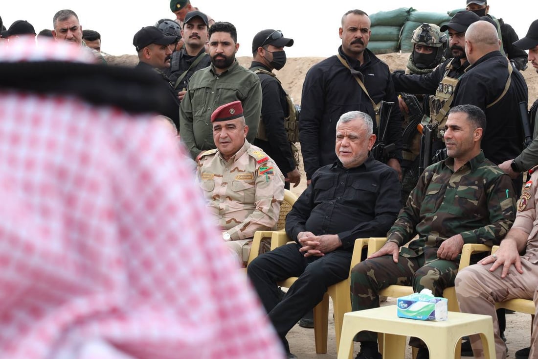 صور: هادي العامري يرافق الجيش والحشد لتفقد حدود ديالى الإدارية