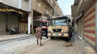 فيديو من حريق الشورجة: الصبات تمنع وصول الإطفاء واستعا...