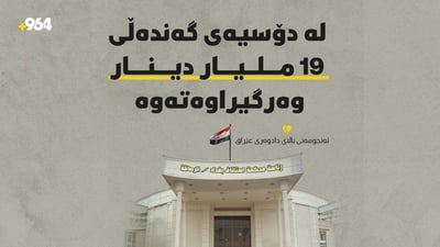 “بڕی 19 ملیار دینار لە پارەی گەندەڵکاران گەڕێندراوەتەوە خەزێنەی حکومەت”