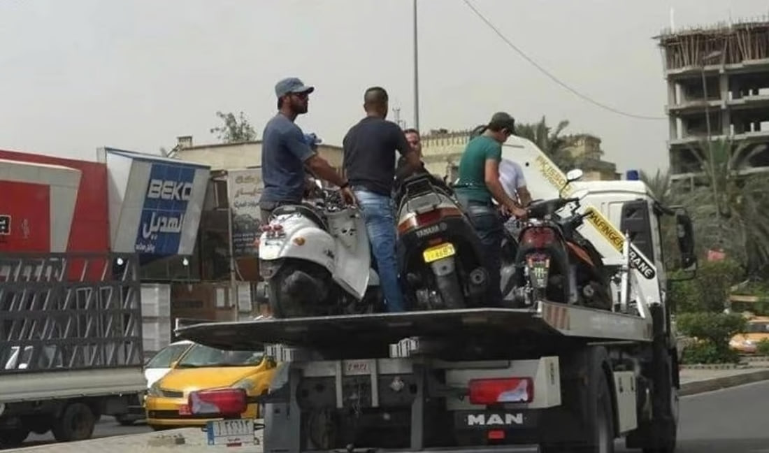 Anbar traffic directorate begins impounding unregistered motorcycles