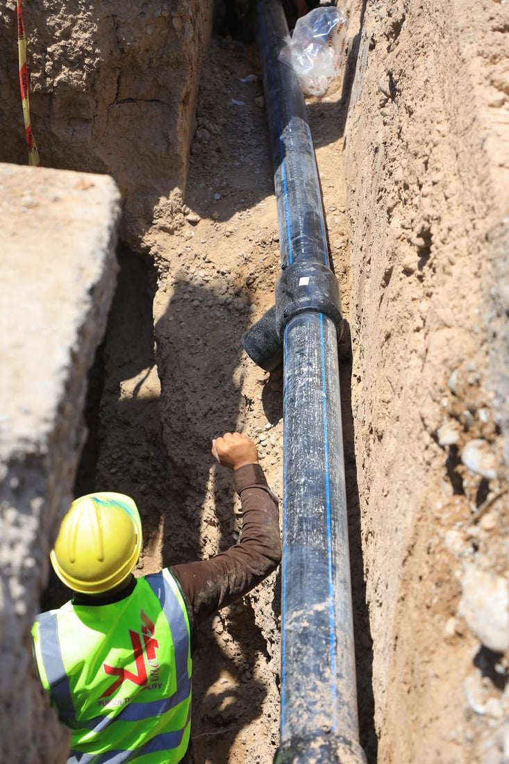 “81٪ـی كارەكانی پڕۆژەی ئاوی هەولێر لە سێ زۆن تەواو بووە”