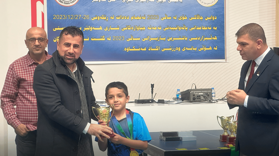 لە پاڵەوانییەتی تێنسی هەولێر منداڵێکی تەمەن شەش ساڵە پلەی یەکەمی بەدەستهێنا