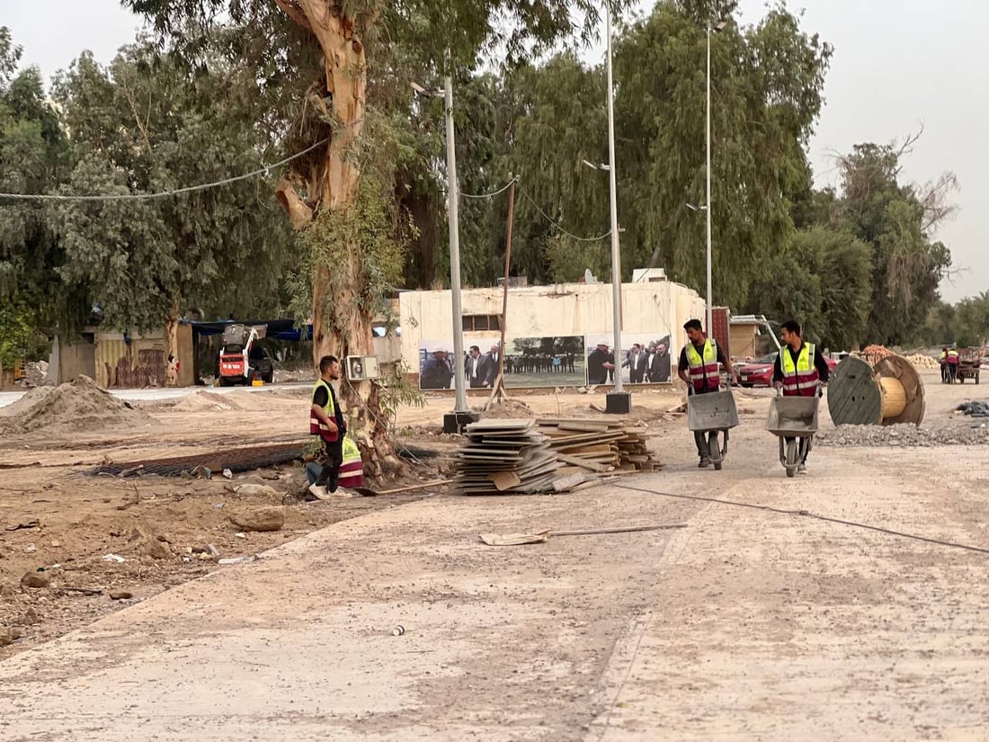 بغداد على موعد مع نافورة “أبو نؤاس” الراقصة.. الكورنيش يصل إلى كسرة دجلة (صور)