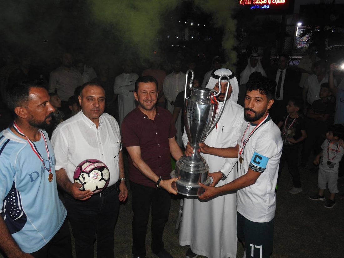 صور: مباراة مثيرة وشغب جماهيري في ختام بطولة داقوق.. طيار ينتزع الكأس من النصر