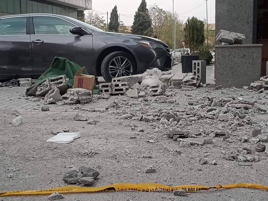 السليمانية: جدار قيد الانشاء يسقط فوق السائحين.. ويقتل احدهم  (صور)