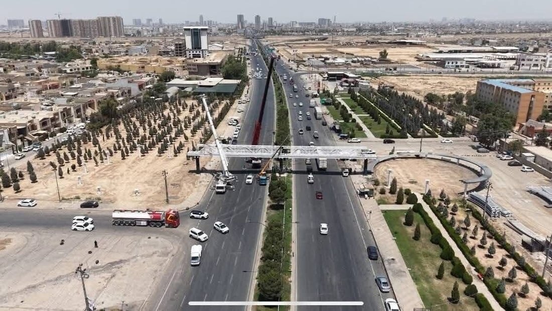 یەکەمین بەرزە پرد له هەولێر بەشێوە و دیزاینێکی جیاواز