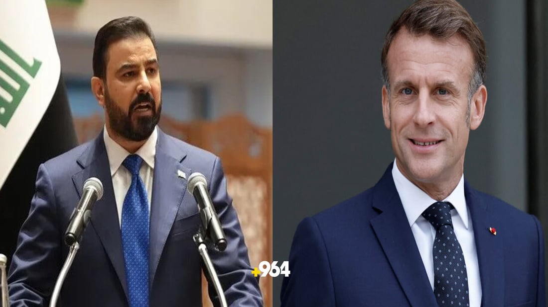 زەیدی و ماکرۆن یەک دەبینن؛ واژۆی گرێبەست و تاوتوێکردنی دۆخەکە