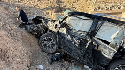 صور: مصرع أحد شيوخ الجبور بانقلاب سيارته على طريق موصل – كركوك