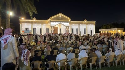 كبير شيوخ عنزة آل هذال حضر شخصياً.. مشاهد من افتتاح مضيف الأنبار الجديد