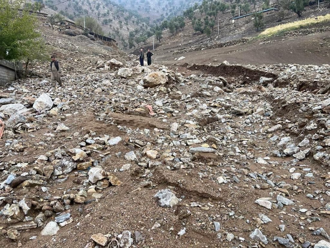 باران رێگای هاتوچۆی پێنج گوندی وەستاندووە